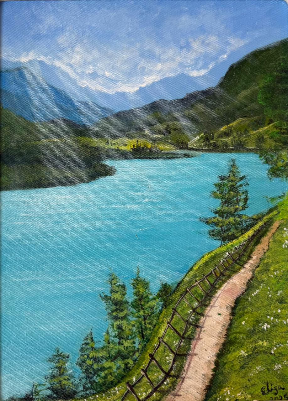 Whispers of the Path Medium: Acrylic on Canvas Size: 12″/18″ Year: 2025 Style: Realism
